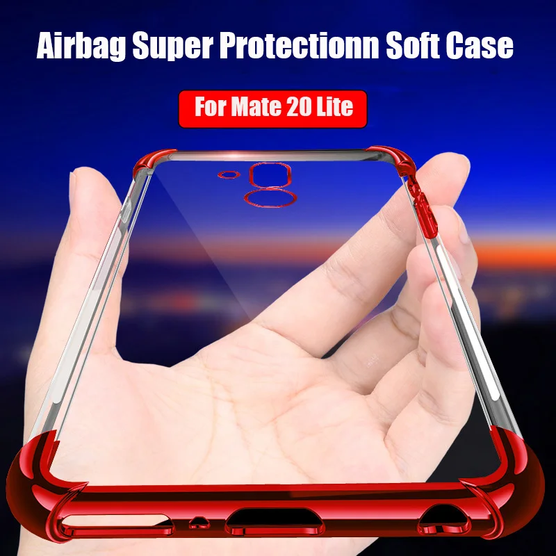 

Lainergie For Huawei Mate 20 Lite Case Luxury Plating Airbag Super Protection Soft Clear Back Cover For Mate 20 Lite Phone Cases