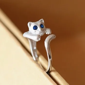 

Hot Sale 925 Sterling Silver Personality Monkey Rings For Women Christmas Gift Finger Ring Fashion sterling-silver-jewelry