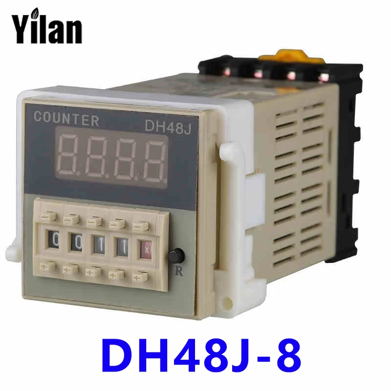 

DH48J-8 preset counter 220V380v24v eight feet to send the base digital electronic counter