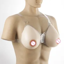 Белые силиконовые грудь мастурбатор 2000 г/пара искусственная грудь Трансвестит бюстгальтер королева форма груди не адгезивы