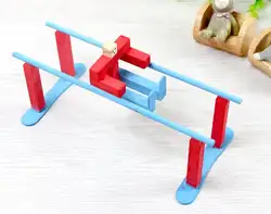Ручной работы деревянный брусья DIY игрушка модель аксессуары научных экспериментальных материалов модели сборки развивающие игрушки