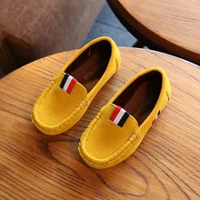 2017 Printemps Été Enfants Garçons Shoes Doux À Semelles Nouvelle Mode enfants PU Sneakers En Cuir Low Cut Slip Sur Mocassins Bébé Shoes