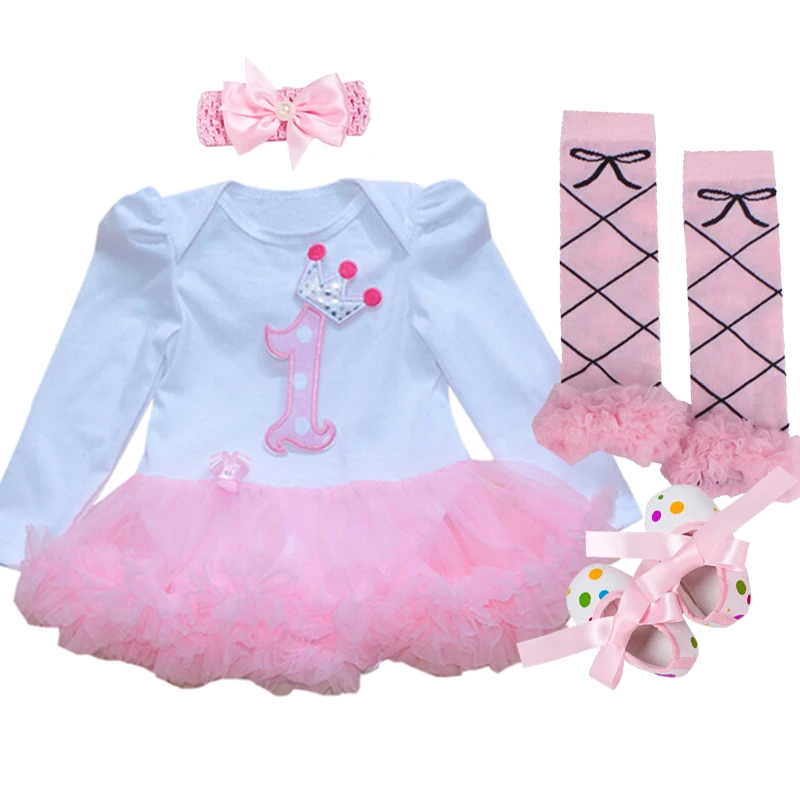 Marlegard/® Beb/é Ni/ñas 3/ Piezas Primer cumplea/ños tut/ú Vestido con Diadema Zapatos