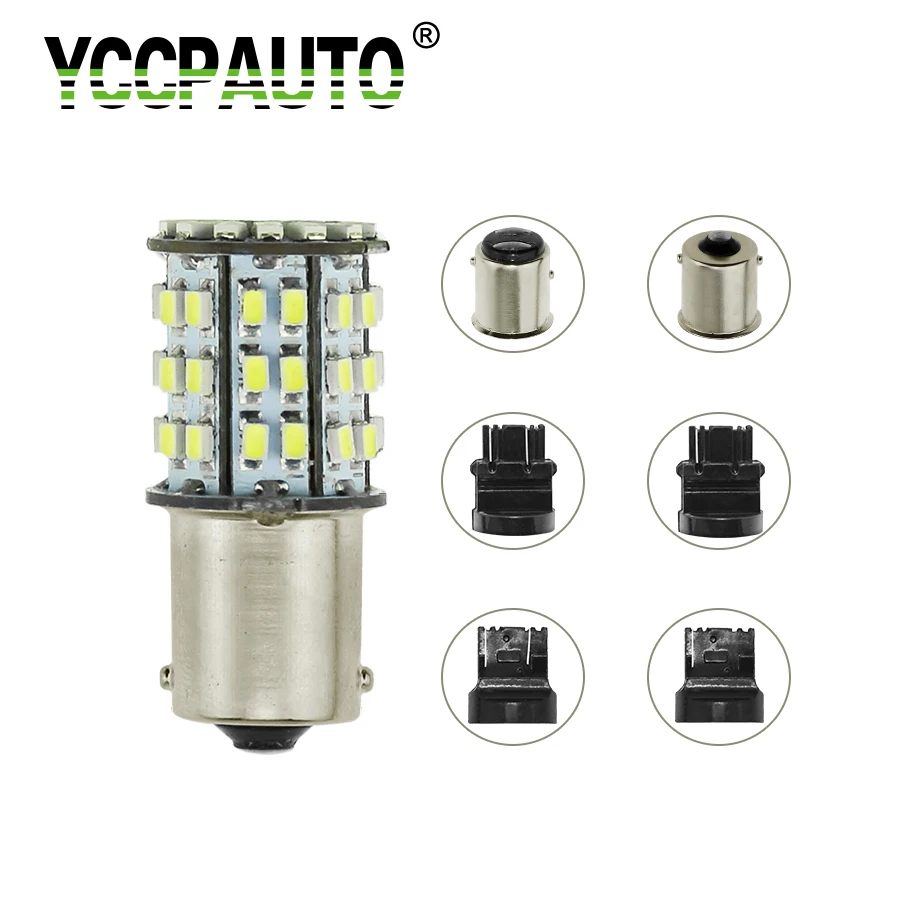 YCCPAUTO 1156 1157 T20 T25 светодиодный 1206 64SMD авто тормоз светильник задний фонарь заднего хода Поворотная сигнальная лампа BA15S BAY15D 7440 7443 3156 3157