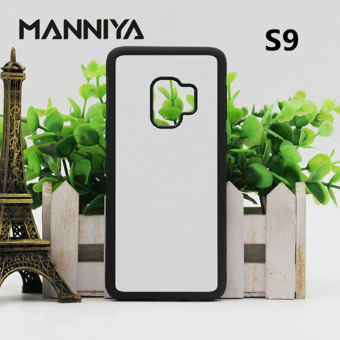 

MANNIYA for Samsung Galaxy S9/S9+ Sublimation Blank TPU+PC rubber Case with Aluminum Inserts and Glue 10pcs/lot