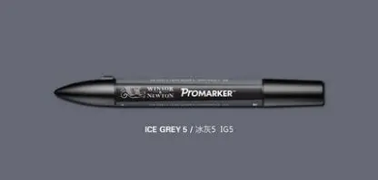 Winsor& Newton ProMarker двойной наконечник графический маркер-серый и черный - Цвет: Ice Grey 5