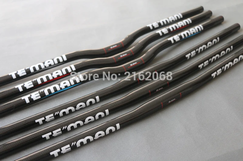 

Newest 3 colors light TEMANI Mountain/Treking/City/Fold bike 3K full carbon fibre bicycle handlebar MTB 25.4*580-720mm Free ship