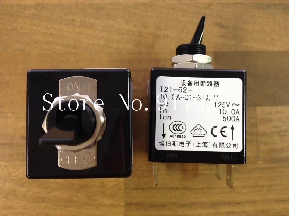 

[ZOB] The United States AIRPAX T21-62-10.0A-01-31A-V 125V10A equipment Ebers toggle circuit breaker --5pcs/lot