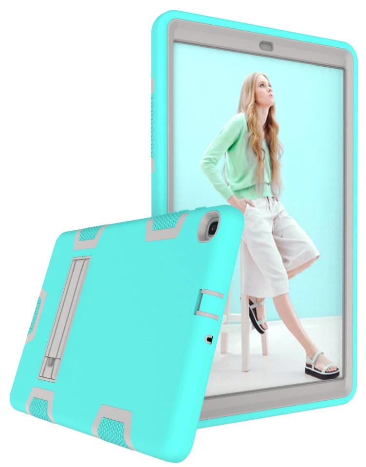 Противоударный чехол для samsung Galaxy Tab A 10,1 чехол T510 T515 SM-T510 SM-T515 силиконовый чехол с подставкой+ Защитная пленка для экрана