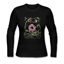 DIY O Neck Cotton Night of the Undead Doughnuts Long Sleeve Girlfriend Tee Shirt Funny T Shirt Wholesale