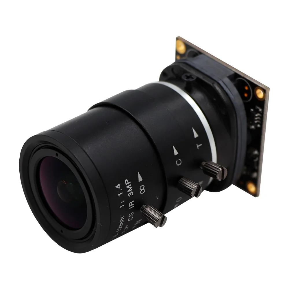 CS Mount Varifocal 2.8 12mm 8MP Sony IMX179 Manual Fixed Focus USB ...