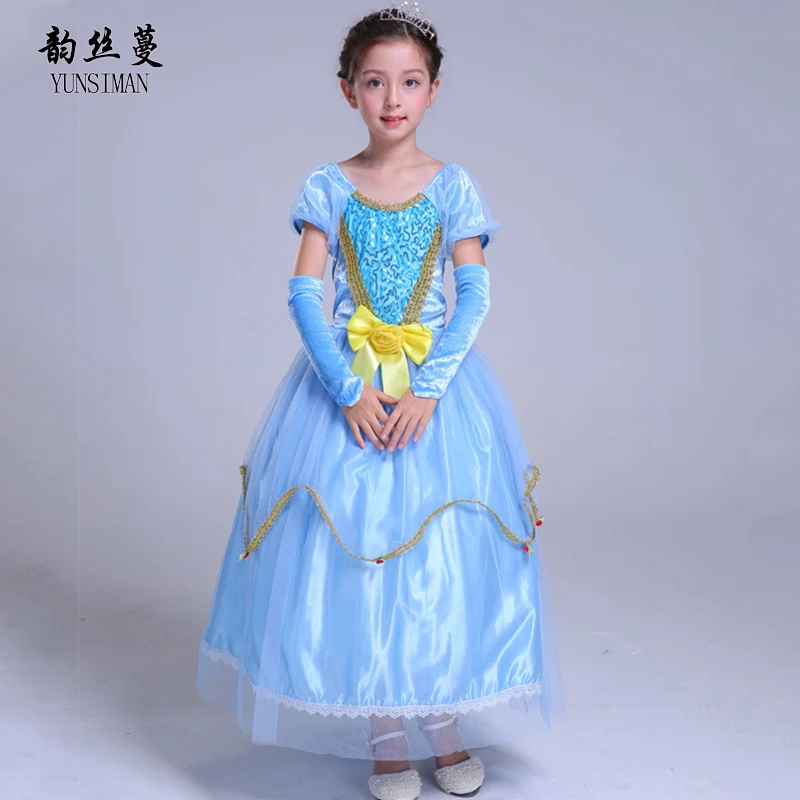 

Elsa Dress with Glove Children Cosplay Princess Sleeping Beauty Costume Kids Dresses for Girls Teenage Clothes 3 to 10 Y 8L11A