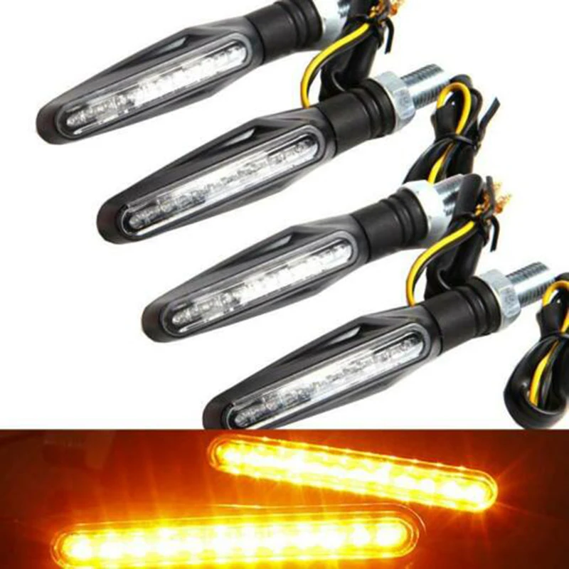 

4pcs Universal 12 LED 12V Motorcycle Indicator Turn Signal Lights Lamps Amber