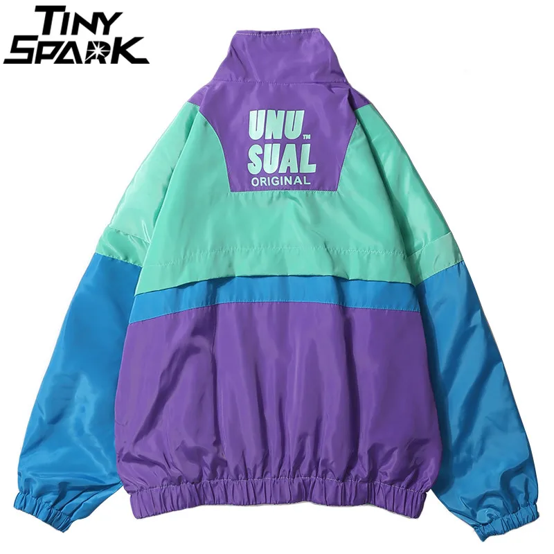 الخريف 2018 الورك هوب سترة واقية سترة المتضخم رجل المتناثرة اللون كتلة سترة معطف الرجعية خمر البريدي المسار سترة الشارع الشهير الخريف 2018 الورك هوب سترة واقية سترة المتضخم رجل المتناثرة اللون كتلة سترة معطف الرجعية خمر البريدي المسار سترة الشارع الشهير