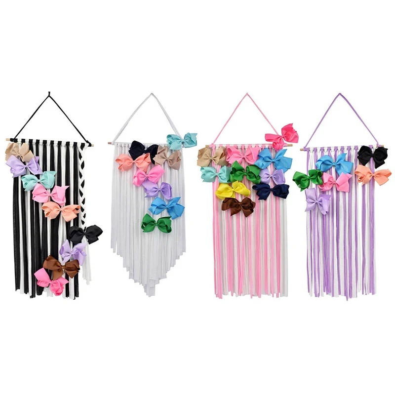 

Girls' Hair Bows Storage Belt Barrette Hairband Organizer Kids Rainbow Color Hair Clips Hair Holder DIY Hair Accessories