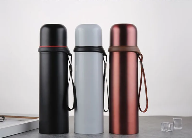 

Creative Gift for Business men Large capacity Vacuum Flasks 3 colors Coffee Thermoses Travel Portable Bottle