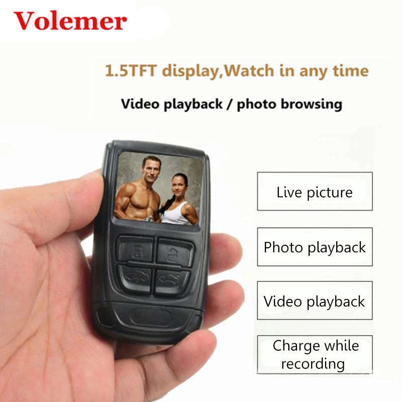 

Volemer 1080P Mini Camera Camcorder with Screen H.264 Micro DV Camera Motion Detection Video Recording Invisible Cam PK T189 SQ8