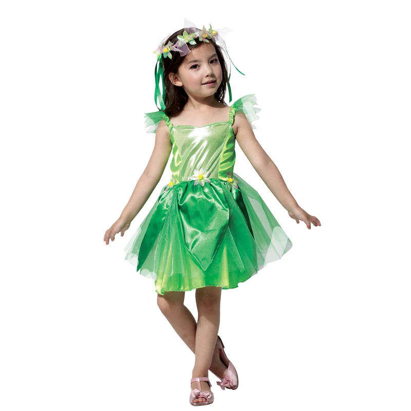 Umorden/костюм феи с божьей коровкой и бабочкой для девочек; Детский костюм феи зеленого цвета с лесным лесом и эльфом; платье-колокольчик для девочек для костюмированной вечеринки