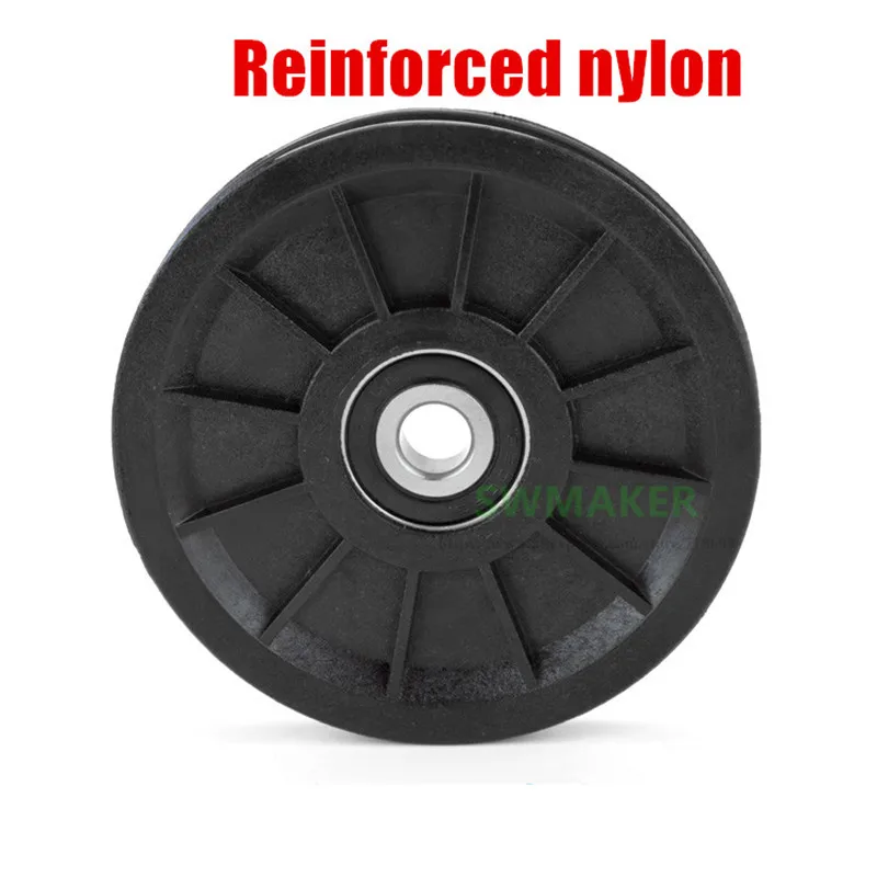 Нейлоновое колесо, U groove V рифленый роликовый шкив, подшипниковая проволочная направляющая лебедки колесо, подъемное колесо лифта