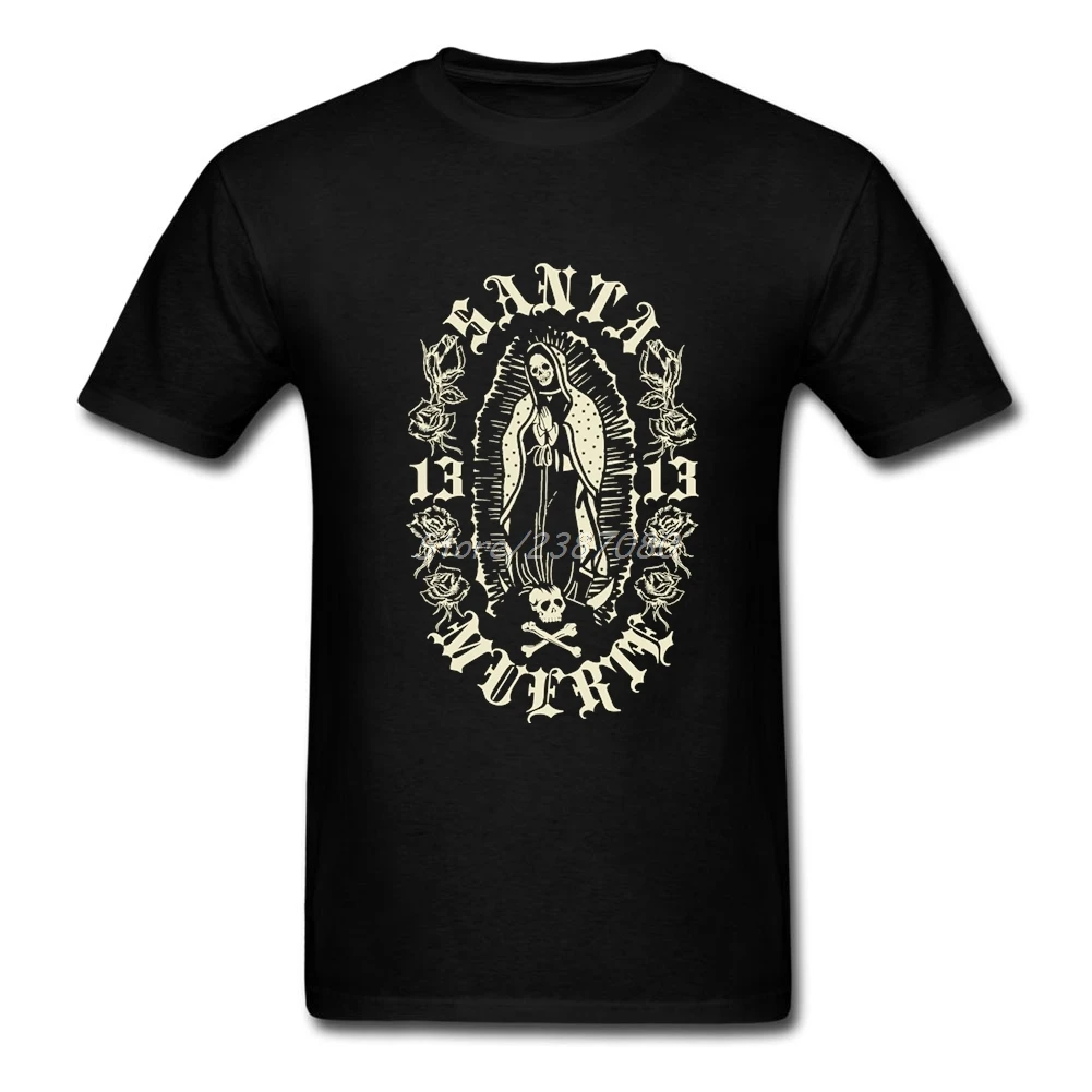 Santa Muerte 13 Футболка XXXL короткий рукав пользовательские футболки популярной