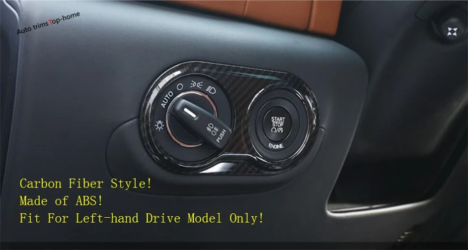 

Yimaautotrims Interior Head Lights Lamp Headlamp Switch Button Frame Cover Trim Fit For Maserati Levante 2016 2017 2018 2019 ABS