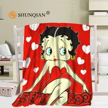 На заказ Betty Boop одеяло Коралловое одеяло s дорожный диван Falafel одеяло s Мягкий Пушистый Теплый 56x80 дюймов 50X60 дюймов 40X50 дюймов