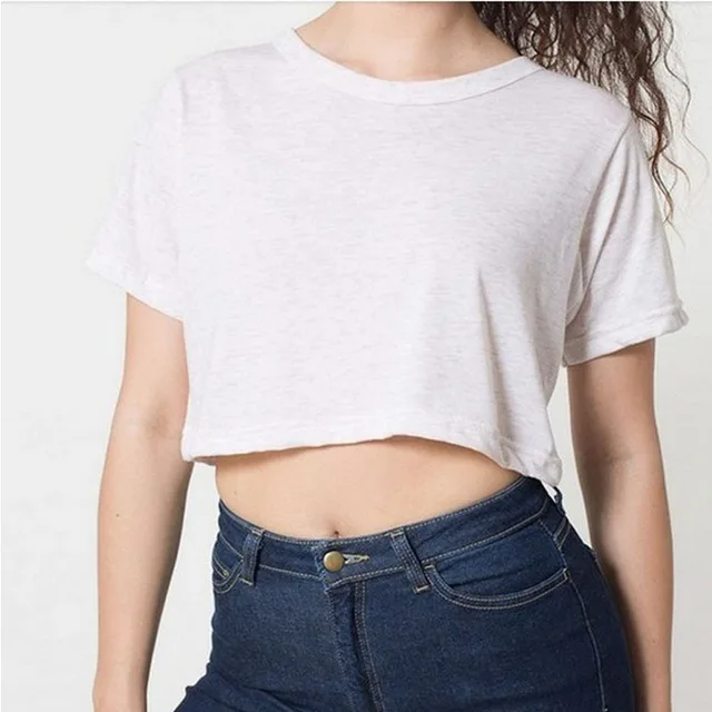 2016 Harajuku T Shirt Women Fitness Crop Top Hot Sale 6 Color Sexy