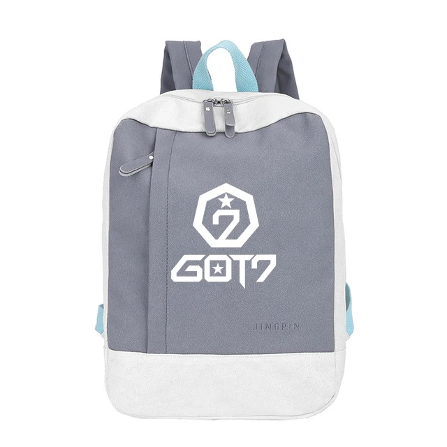 Женский тканевый рюкзак с надписью «Sac A Dos Exo Got7 Wanna One», два раза Monsta X Seventeen, черный, розовый, Harajuku, женская сумка, рюкзак - Цвет: got7P3