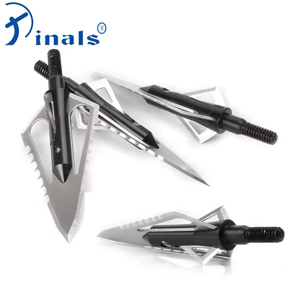 

Inals Broadheads 100 Grain 4 Blades Arrow Points Tips Arrowheads Compound Bow Crossbow Hunting Shooting Archery
