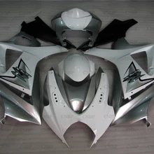 Для Suzuki GSXR1000 2007-2008 K7 мотоцикл обтекатель GSXR1000 2008 комплект обтекателей для Suzuki GSXR1000 2008 Белый Серебряный обтекатель