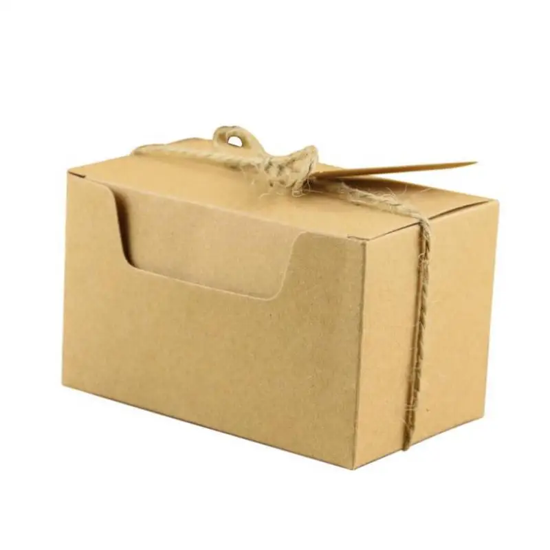 100 шт крафт бумага упаковочный картонный ящик ремесло подарок Рождественская