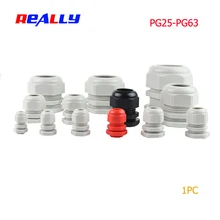 Действительно 1 шт. IP68 PG25 PG29 PG36 PG42 PG48 PG63 провода кабель CE белый водонепроницаемый нейлон пластик кабельный ввод Разъем
