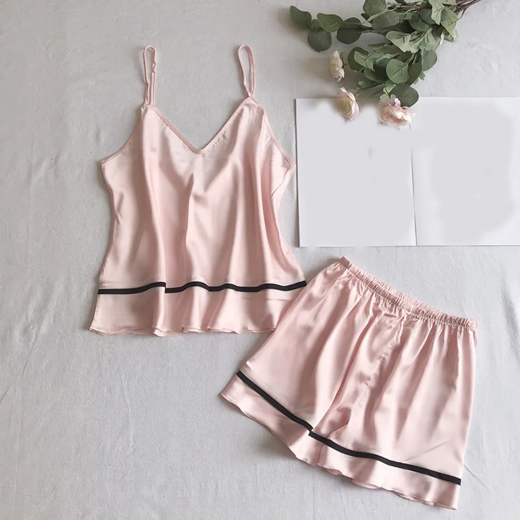 

SAGACE Womens Sexy Sling Sleepwear Shorts Nightwear Sets Shorts Sexy Women Pajama Sets Nightwear Short Drop Shipping MAR27