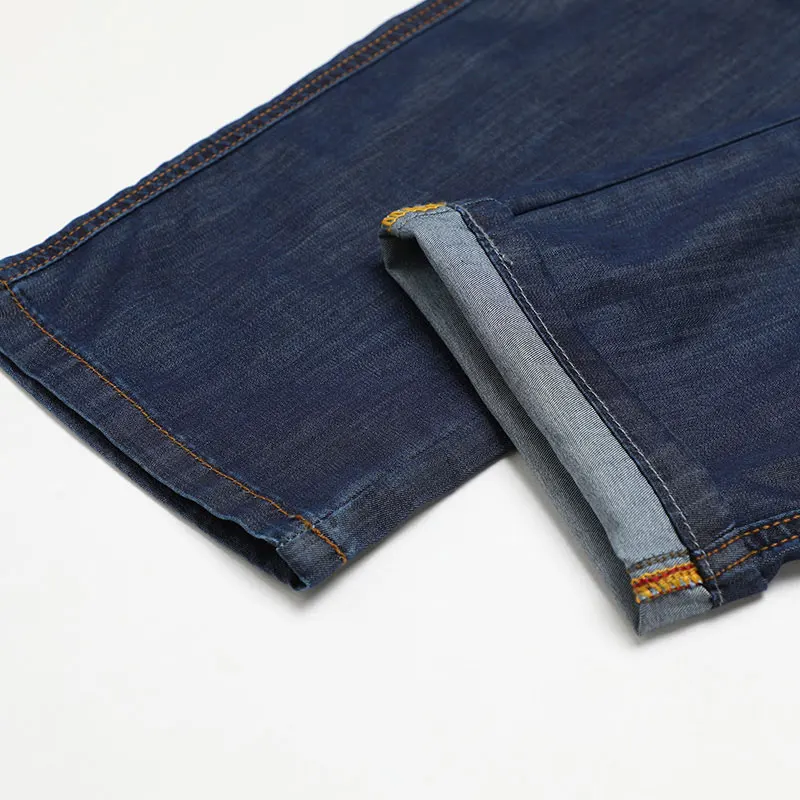 Summer JEEP Brand Cotton Smart Casual Jeans Elastic Men's Casual Full Length Retro Simple Jeans Cotton Pants Fashion Trousers 44 (10)