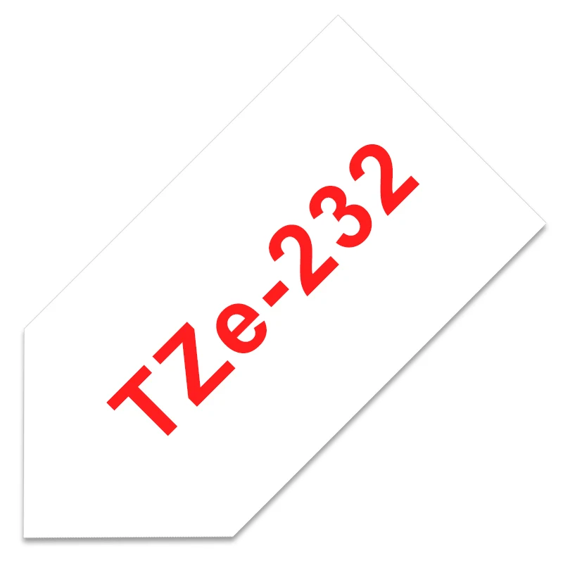 TZe-231 ленты для этикеток для Brother P-touch 12 мм лента 1 шт. TZe 231 черная на белом tze Лента совместима с Brother PTH100 PTD210 - Цвет: red on white