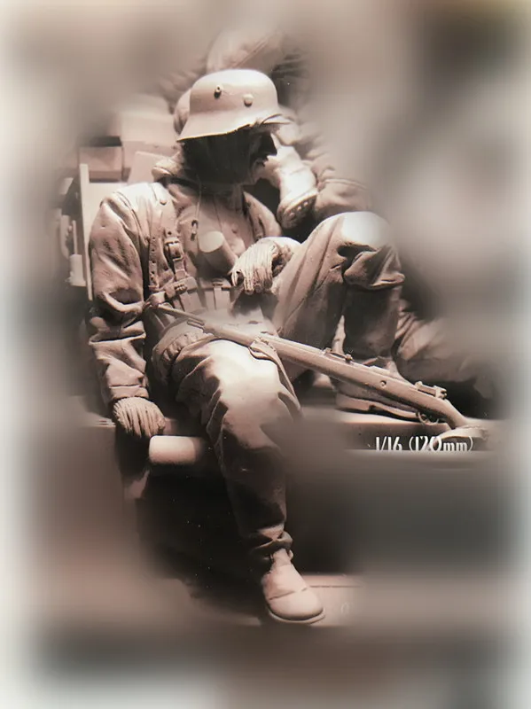 

1/16 Scale Unpainted Resin Figure Panzer soldier in Normandy collection figure