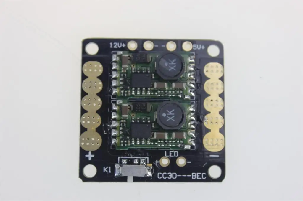 F14708 CC3D Flight Controller Power Distribution Board with 5V 12V BEC Output LED Switch for FPV