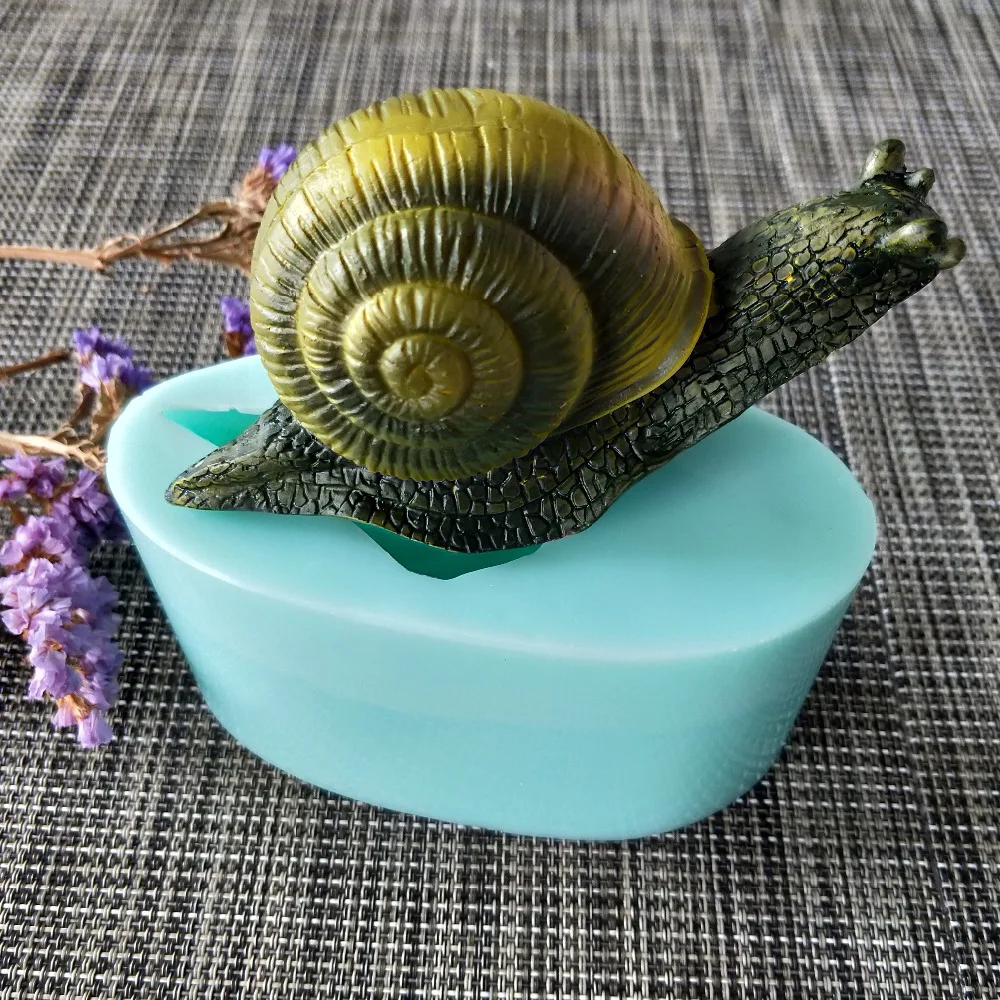 DW0141 PRZY silicone mold soap mould 3D animals snails handmade soap making molds candle silicone mold resin clay mold
