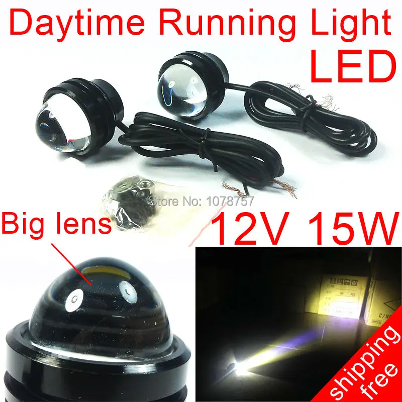 Ultra Bright 12V 15W LED Daytime Running Lights For Car Motorcycles