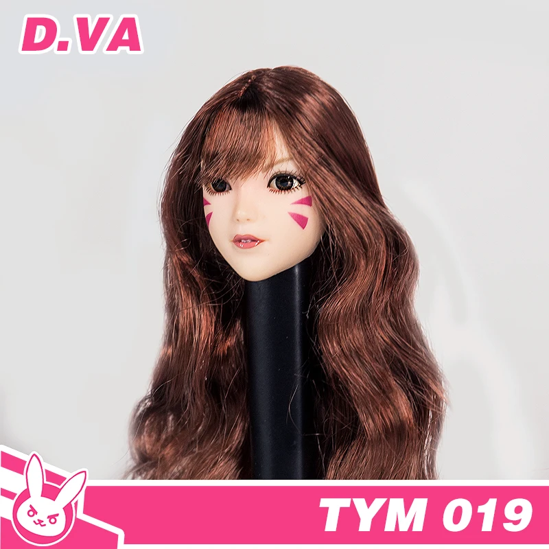 Collection 1/6 Scale OW Animation Head Sculpt DVA female Soldier Headsculpt Model toys for 12inch action figure | Игрушки и хобби
