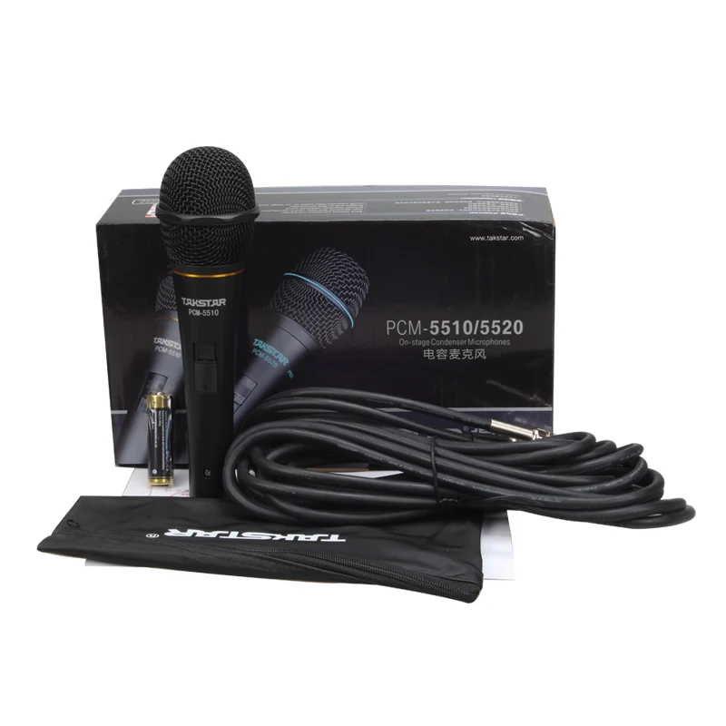 

Takstar PCM-5510 handheld wired 3.5mm standard interface computer Karaoke network K song condenser microphone free shipping