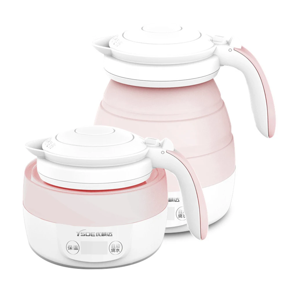 

2019 Portable Collapsible Electric Kettle Smart Heat Preservation Foldable Teakettle Temperature Touch Control Boiling Water