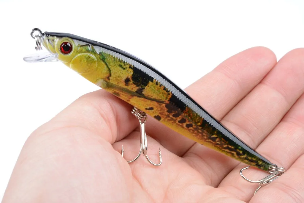 

1Pcs 10cm/10g Artificial Trolling Minnow Wobbler Sea Fishing Bait Lures Crankbait Pesca Jerkbait With Hook For Lake River