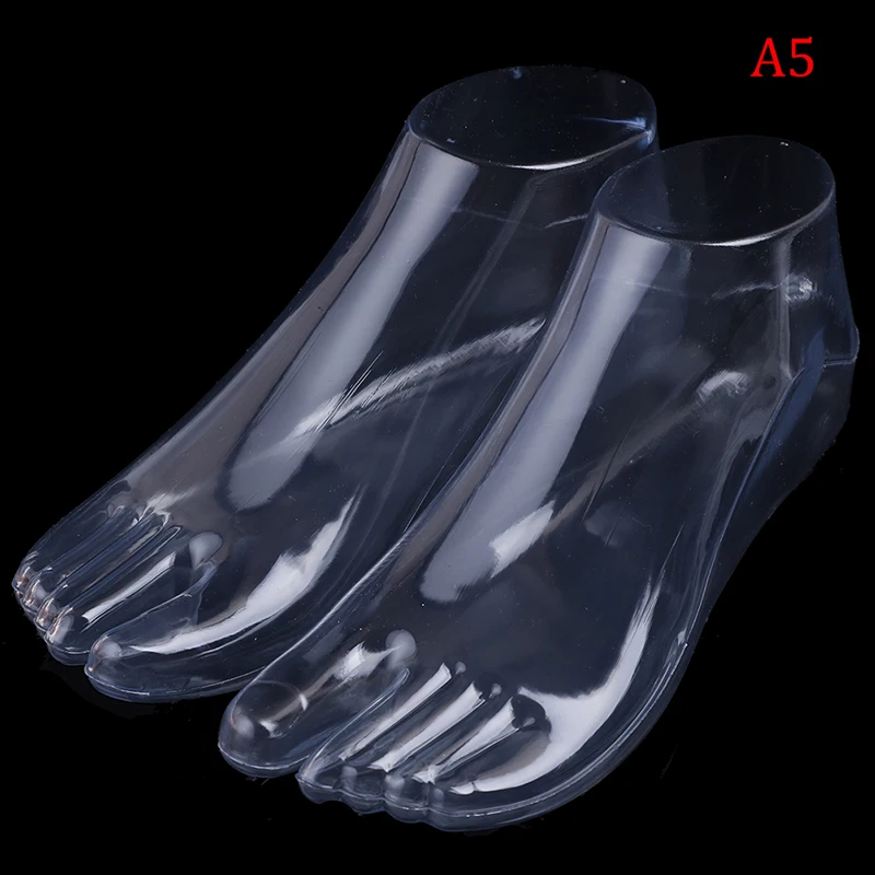 Цвета: бежевый/прозрачный/белый 1 пара Женские ноги-Манекен модель для Гольфы с открытыми носками Стиль подошвы для босоножек Витрина-манекен для носков - Цвет: A5