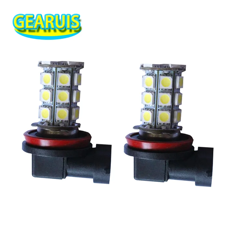100 шт. H8 27 SMD 5050 Автомобильные светодиодные противотуманные фары лампа H9 H10 H11