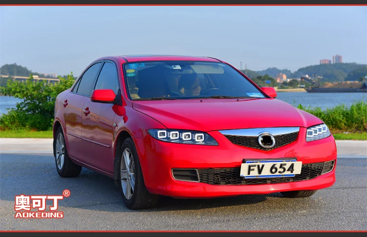 АКД стайлинга автомобилей фара для Mazda 6 фары 2004-2012 Mazda6 все светодиодный задний фонарь светодиодный DRL динамический сигнала Ангел глаз аксессуары