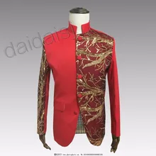 XS-6XL новая одежда для мальчиков модные теории Большого взрыва известная студийный костюм с пайетками хост плюс размер китайский туника костюм Сценические костюмы для хора