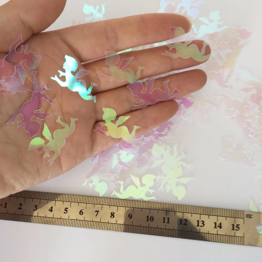 Iridescent angel confetti Baptism Christening Decoration Christmas