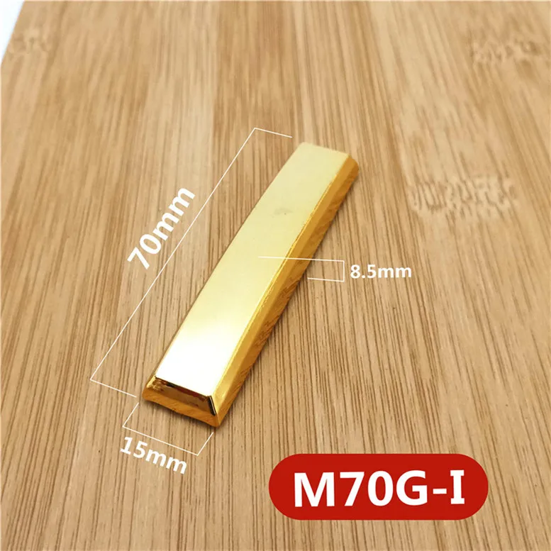 M70G亮金70mm塑料门牌=I号