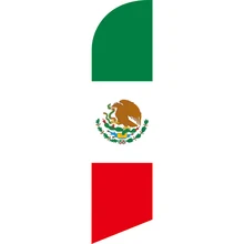 Прямая с фабрики на заказ мексиканский перо флаг 110 г Трикотажные реечный флаг из полиэстера односторонний